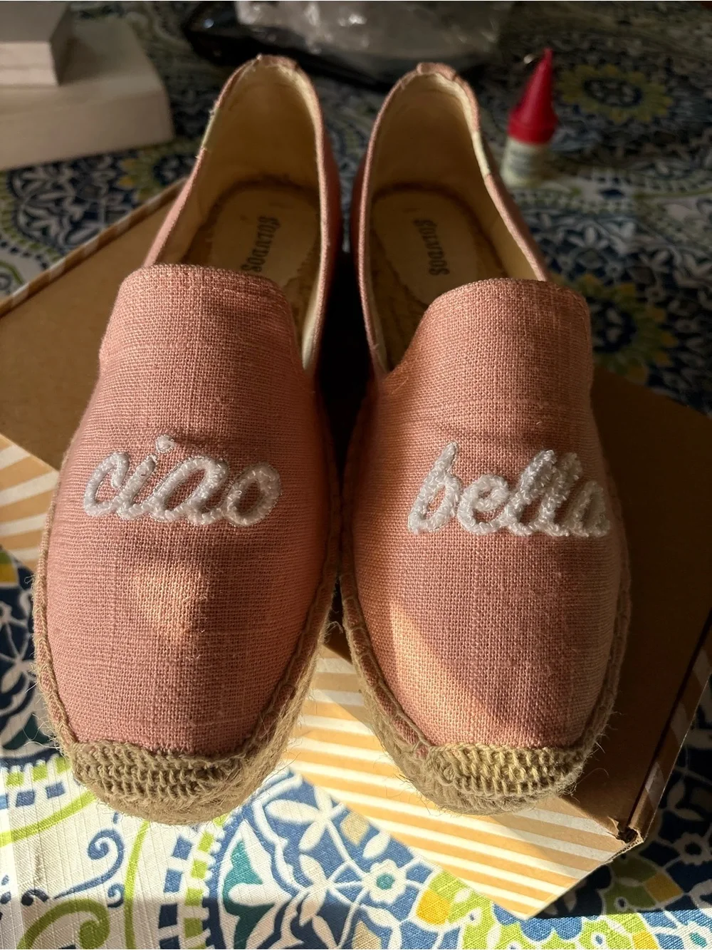 Soludos Ciao Bella Pink Espadrille Flats